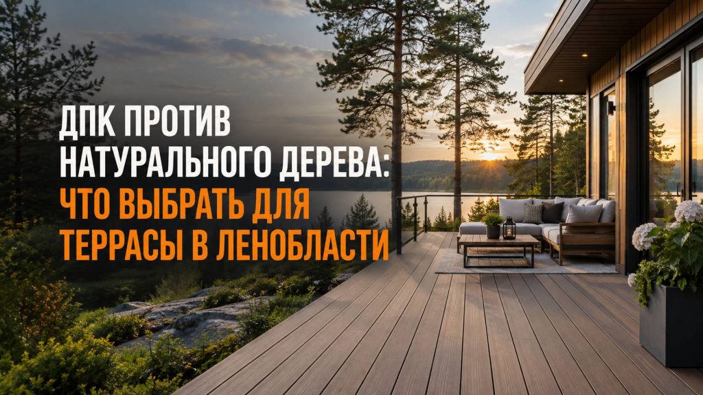 Сравнение террасного настила из ДПК и натурального дерева у загородного дома