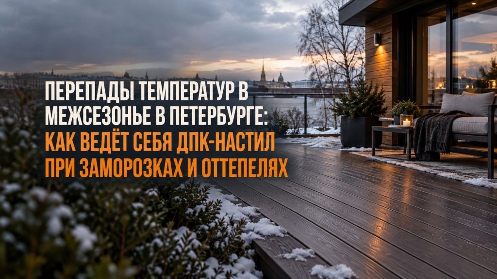 Террасный настил из ДПК крупным планом — видна текстура ко-экструзионного покрытия