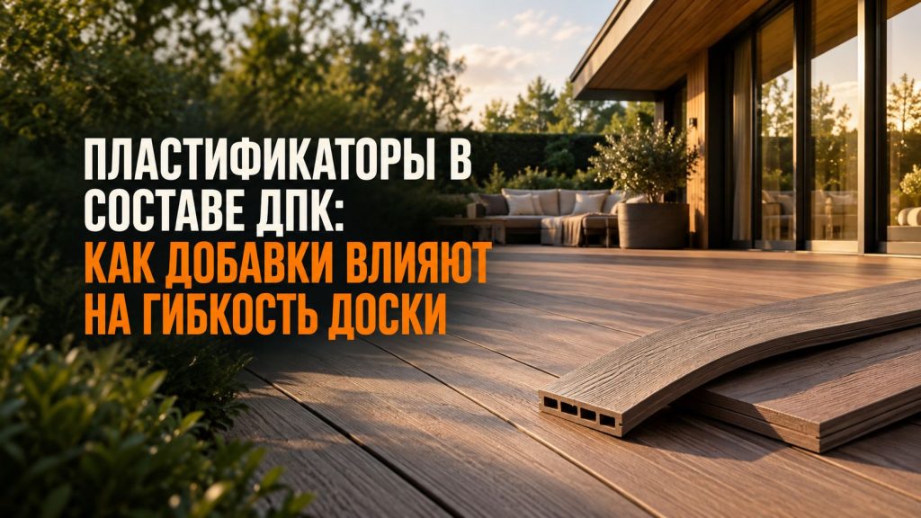 Торец доски ДПК крупным планом — структура среза композита