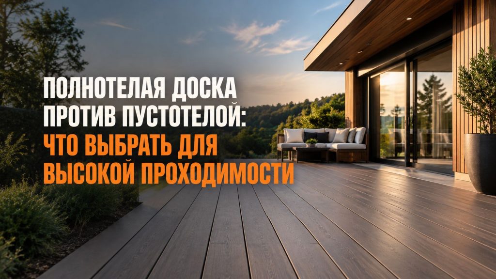 Монтаж террасной доски ДПК на лаги — укладка профиля крупным планом